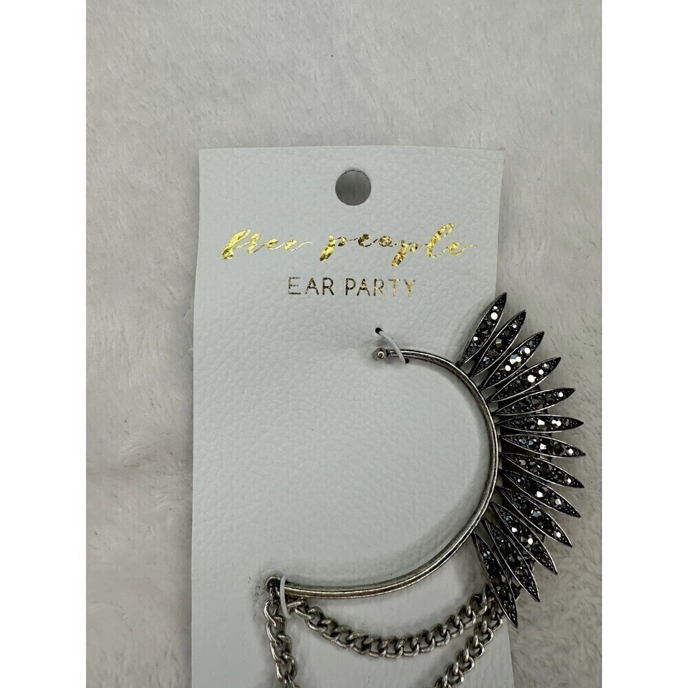 NEW Free People Birds Of A Feather Cocktail Earring Ear Party Cuff Sparkle Retro - Picture 4 of 5